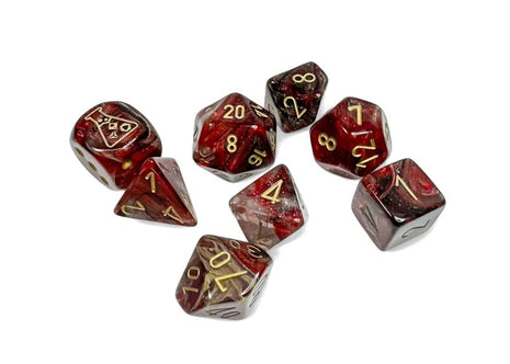 Chessex 7 Cube - Cosmos Gold