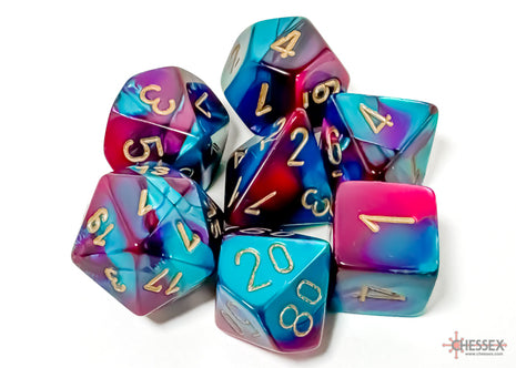 Chessex 7 - Purple-Teal and gold