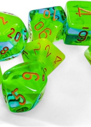 Chessex 7 - Plasma Green and Teal