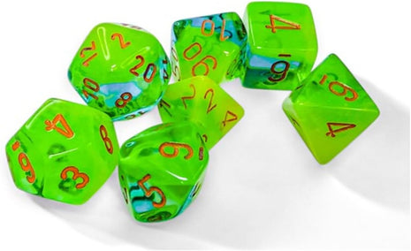 Chessex 7 - Plasma Green and Teal