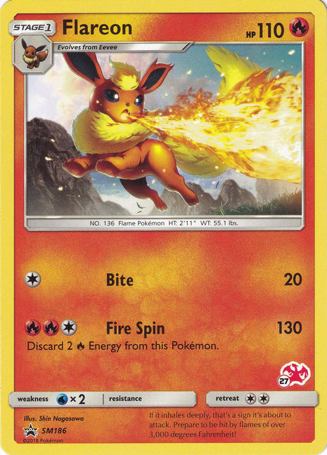 Flareon - SM186 (#27 Charizard Stamped)