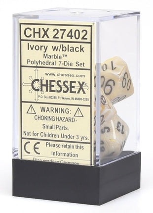 Chessex 7 - Marble Ivory