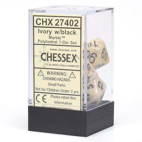 Chessex 7 - Marble Ivory
