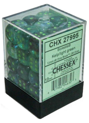 Chessex - 12mm Borealis Luminary Kelp/light green (36)
