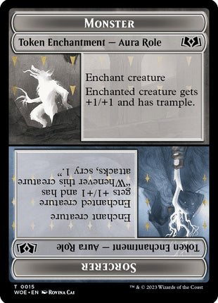 Monster Role / Sorcerer Role // Royal Role / Young Hero Role Double-Sided Token