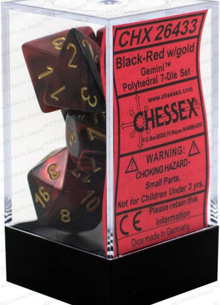 Chessex 7 - Black/Red/Gold