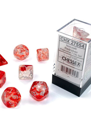 Chessex 7 - Luminary Nebula Red with Silver