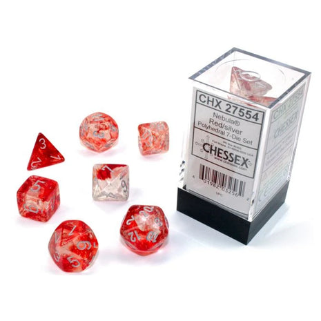 Chessex 7 - Luminary Nebula Red with Silver