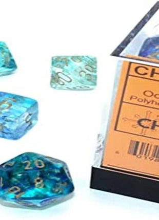 Chessex 7 - Oceanic Nebula with Gold