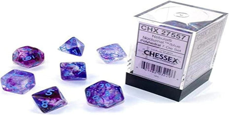 Chessex 7 - Nocturnal with Blue