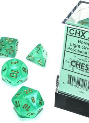Chessex 7 - Borealis Light Green/Gold
