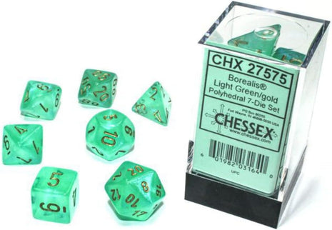 Chessex 7 - Borealis Light Green/Gold