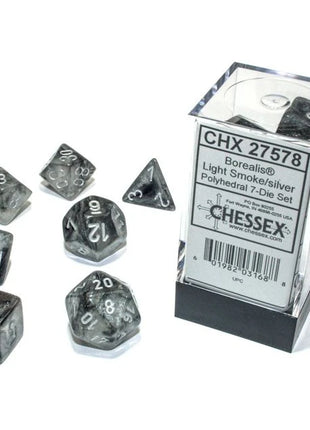 Chessex 7 - Borealis Luminary Light Smoke with Silver