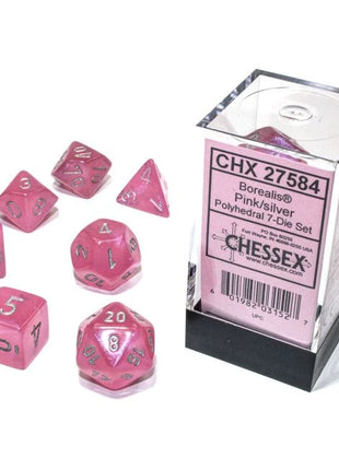Chessex 7 - Borealis Luminary Pink with Silver