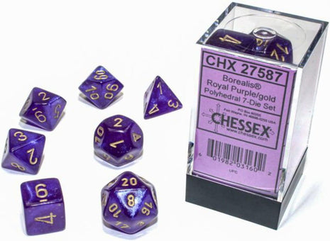 Chessex 7 - Borealis Royal Purple/Gold