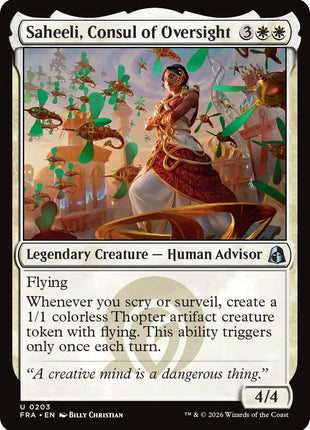 Saheeli, Consul of Oversight