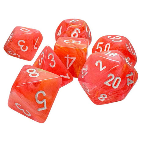 Chessex 7 Mega - Dahlia White