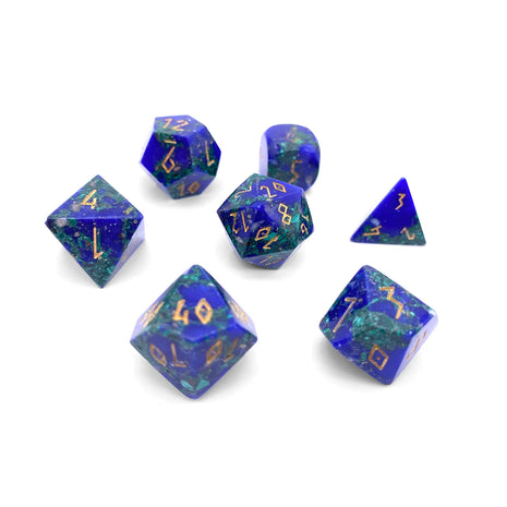 Norse Foundry: Lapis Malachite - 7 Piece Dice