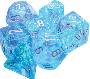 Chessex 7 - Sky Blue & White
