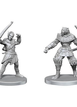 Pathfinder Miniature: Elf Hunter & Catfolk Bandit