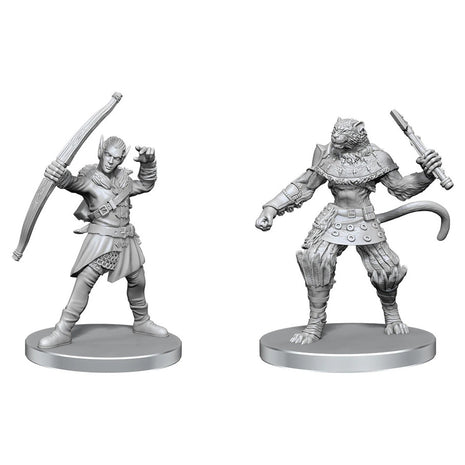 Pathfinder Miniature: Elf Hunter & Catfolk Bandit