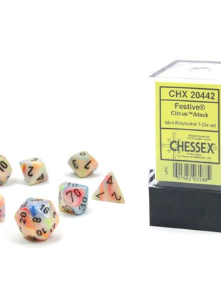 Chessex 7 Mini: Festive Circus with Black