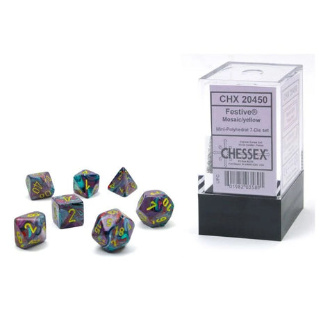 Chessex 7 Mini: Mosaic with Yellow