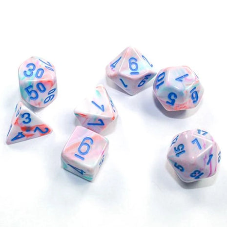 Chessex 7 Mini: Pop Art with Blue