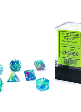 Chessex 7 Mini: Waterlily with White