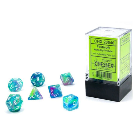Chessex 7 Mini: Waterlily with White