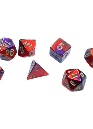 Chessex 7 Mini: Purple Red with Gold