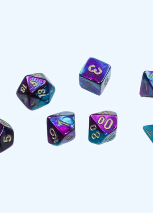 Chessex 7 Mini: Purple Teal with Gold