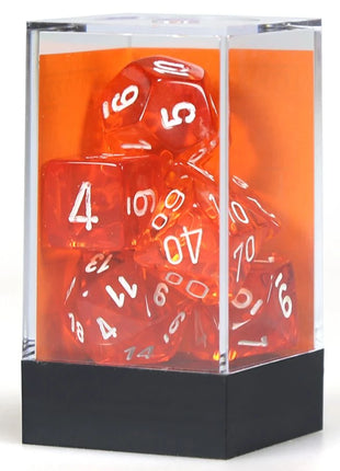 Chessex 7: Orange with White