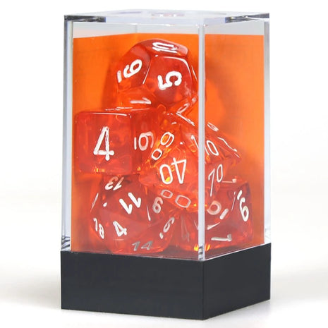 Chessex 7: Orange with White