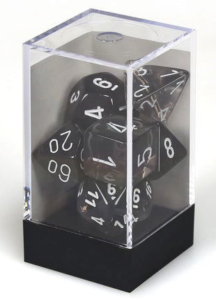 Chessex 7: Translucent Smoke/White