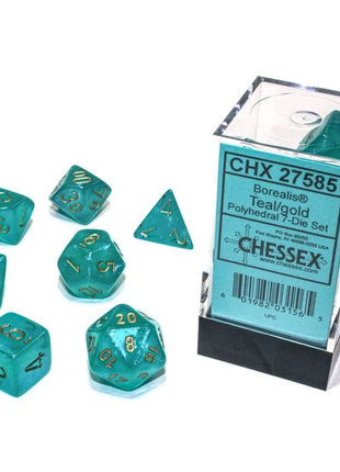 Chessex 7: Teal with Gold