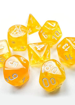 Chessex 7 Lab Dice: Canary with White