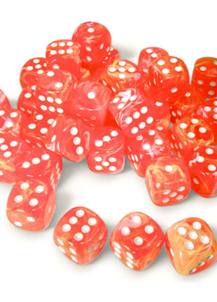 Chessex 36 - 12mm Festive Dahlia/white