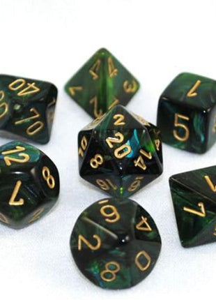 Chessex 7 - Scarab Jade Gold
