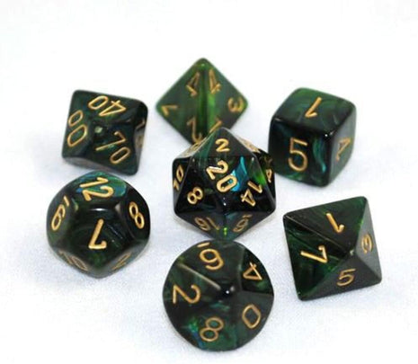 Chessex 7 - Scarab Jade Gold