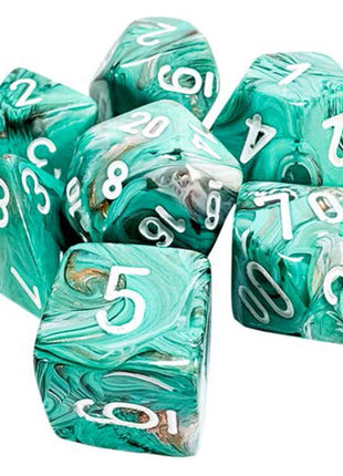 Chessex 7 Mega - Marble Oxi-Copper/White