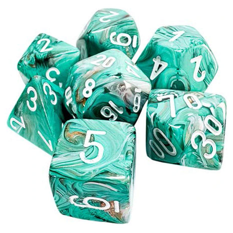 Chessex 7 Mega - Marble Oxi-Copper/White