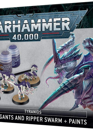 Warhammer - 40K Tyranids: Termagants and Ripper Swarm & Paints Set